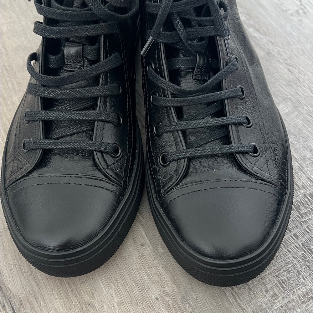 New Saint Laurent Bedford High-Tops Black Sneakers size 39 US 9 - Picture 9 of 17